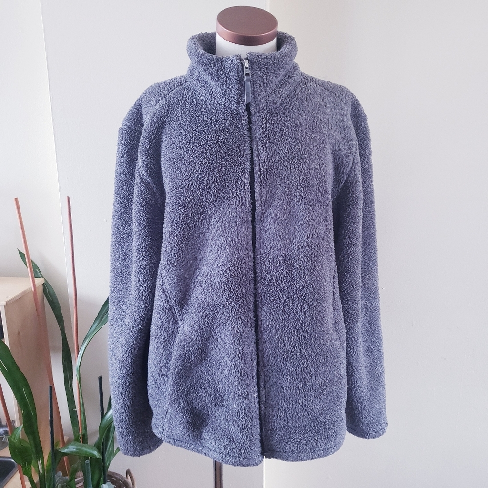 Cloudveil 3130404 Jacket Women's  Grey Full Zip Sherpa Fleece Polyester - XXL